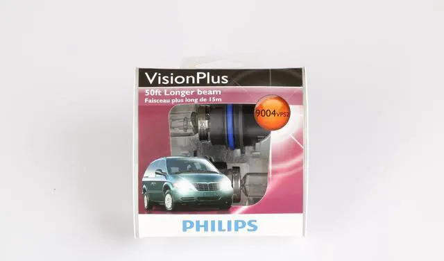 Alt view image 2 of 3 - Philips Vision Plus 9004 65/45W +60% More Light Halogen Car Headlight Bulb pair