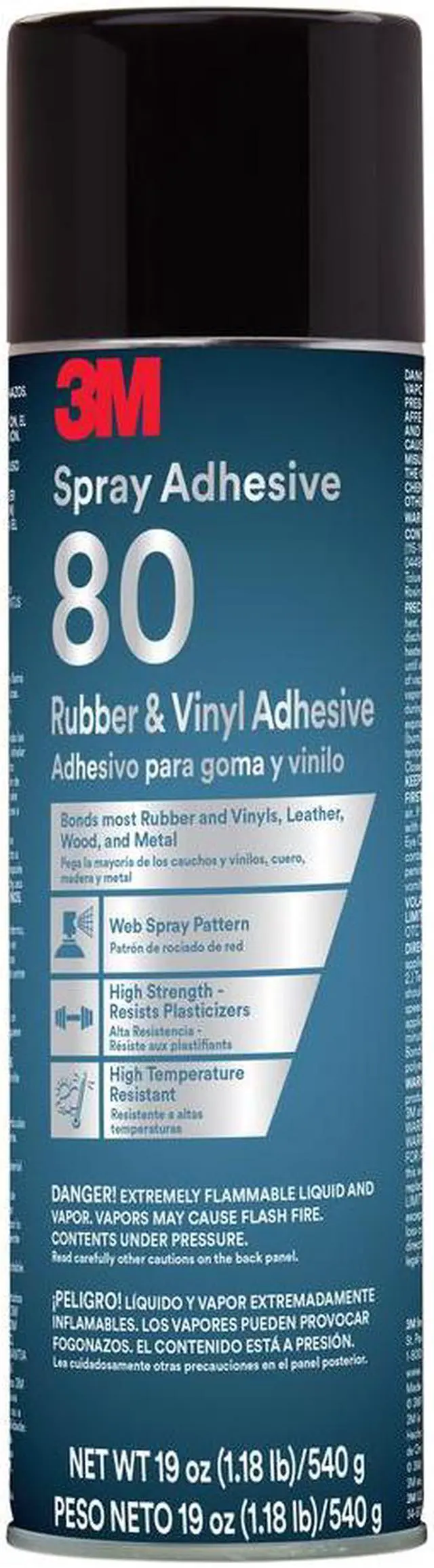 Main image of 3M Rubber and Vinyl Spray Adhesive (80): 24 fluid ounces / net weight 19 ounces (Yellow) - OEM