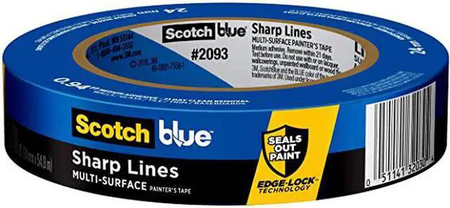 Alt view image 3 of 17 - 3M Scotch Blue 0.94 In. x 45 Yd. Sharp Lines Painter's Tape 2093-24NC