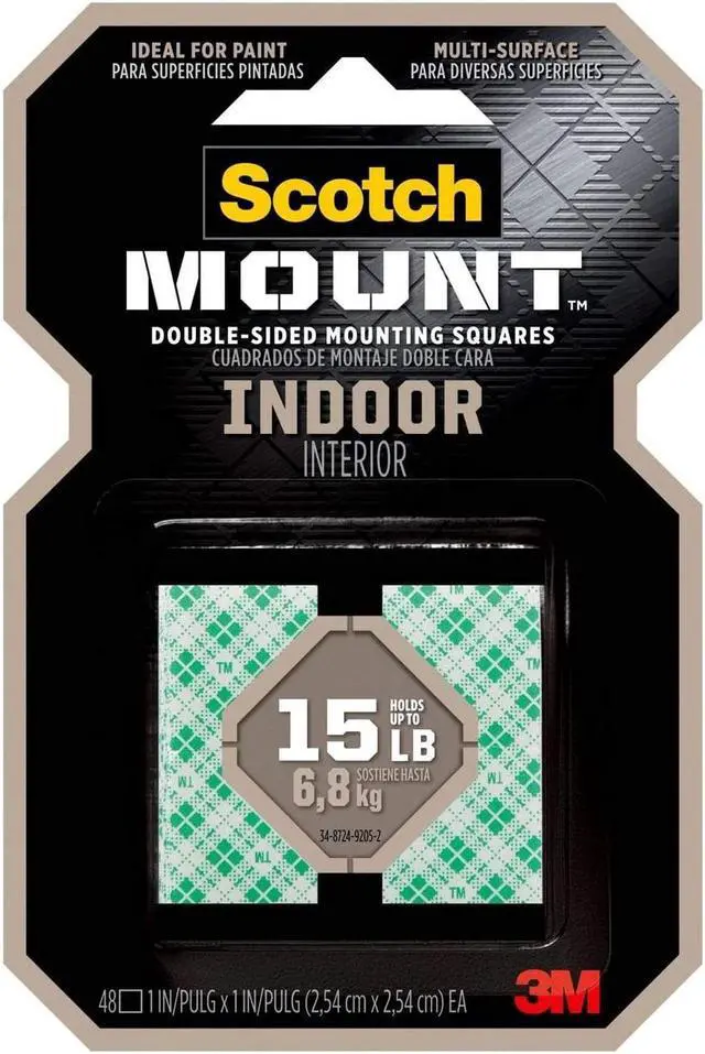 Alt view image 3 of 4 - New 3M Scotch 311DC Heavy Duty 1" Mounting 48 Squares