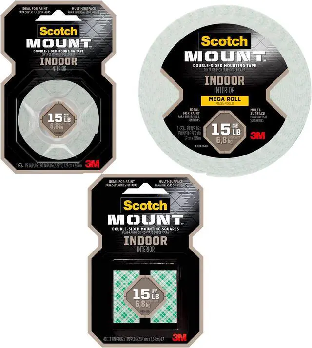 Alt view image 4 of 4 - New 3M Scotch 311DC Heavy Duty 1" Mounting 48 Squares