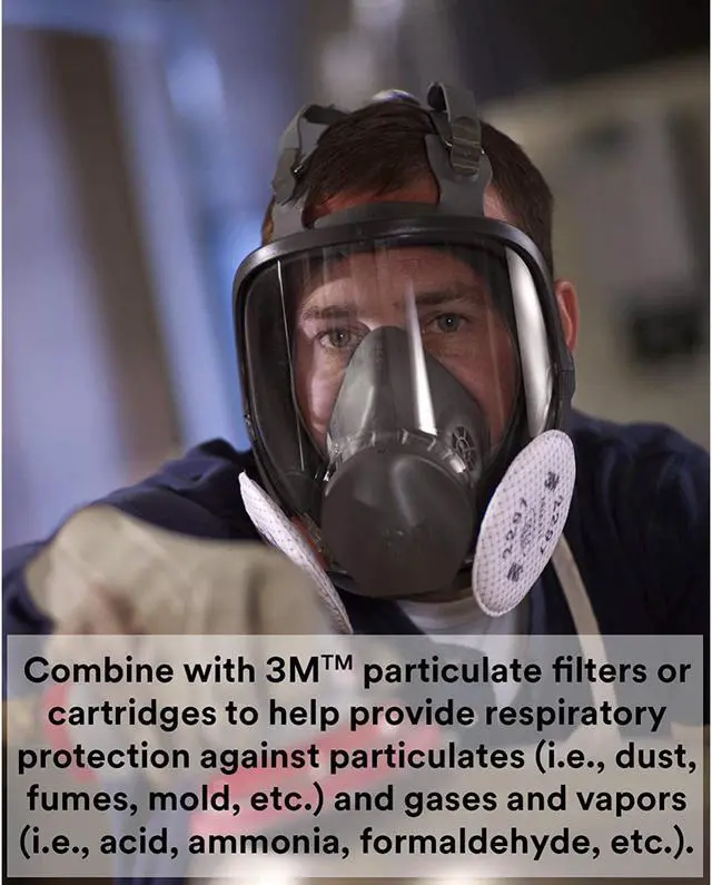 Alt view image 9 of 14 - 3m 3M Half Mask Respirator, Respirator Connection Type: Bayonet, Mask Size: M