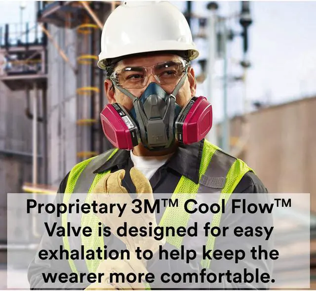 Alt view image 8 of 14 - 3m 3M Half Mask Respirator, Respirator Connection Type: Bayonet, Mask Size: M