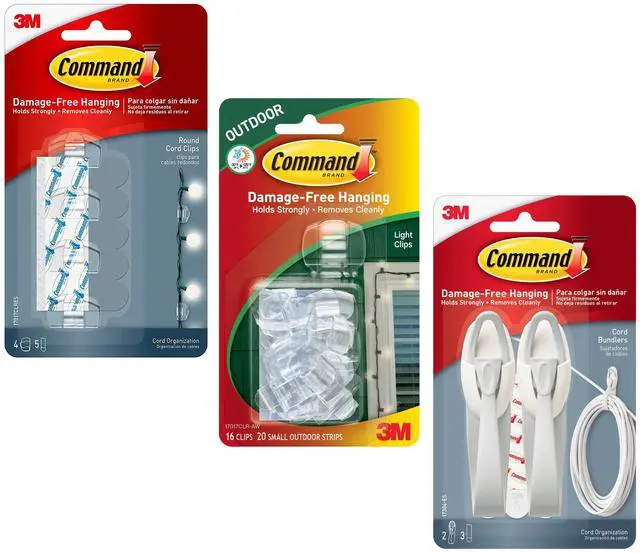 Alt view image 10 of 20 - Cord Clip, Round, with Adhesive, 0.75"w, Clear, 4/Pack 17017CLRES