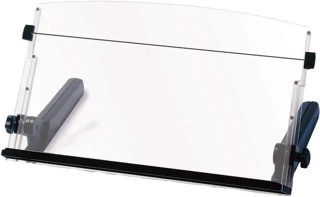 Alt view image 13 of 20 - 3M In-Line Freestanding Copyholder Plastic 300 Sheet Capacity Black/Clear DH640