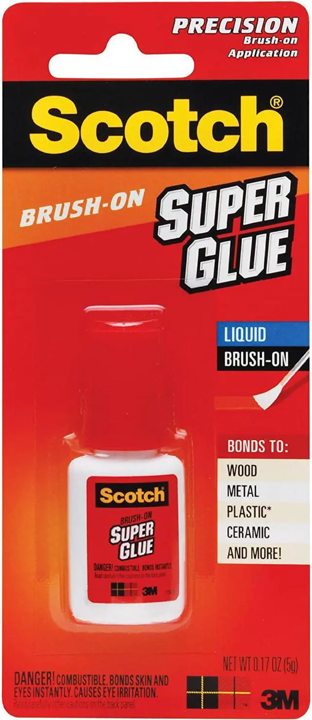 Main image of Scotch Super Glue Liquid Brush-On (AD127): 0.17 ounces (Clear)