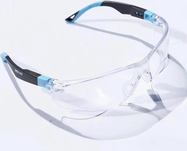 Alt view image 3 of 7 - Muveen 2X Anti-Fog Safety Glasses (SG210): universal size (Blue)