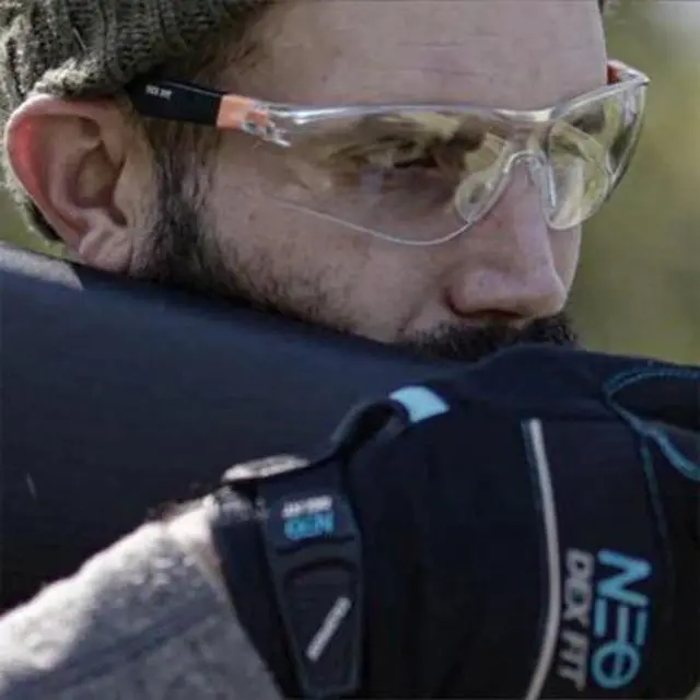 Alt view image 7 of 7 - Muveen 2X Anti-Fog Safety Glasses (SG210): universal size (Blue)
