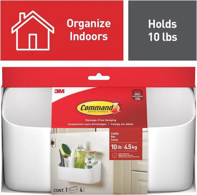 Main image of Command Heavyweight Organizing Caddy [Removable]: 9.9 in. x 5.2 in. x 3.5 in. (White)