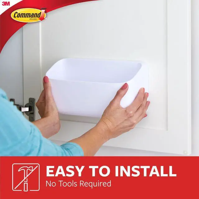 Alt view image 7 of 7 - Command Heavyweight Organizing Caddy [Removable]: 9.9 in. x 5.2 in. x 3.5 in. (White)