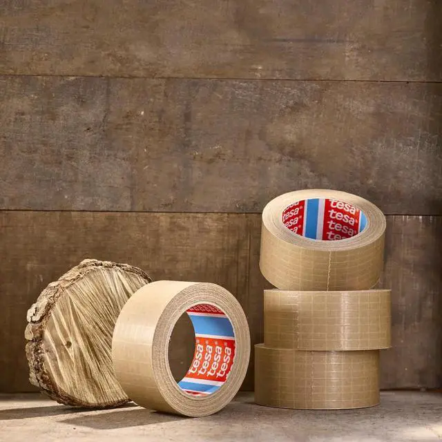 Alt view image 4 of 7 - tesa Reinforced Paper Packaging Tape [Self-Adhesive] (60013): 2 in. x 82 ft. (Brown)