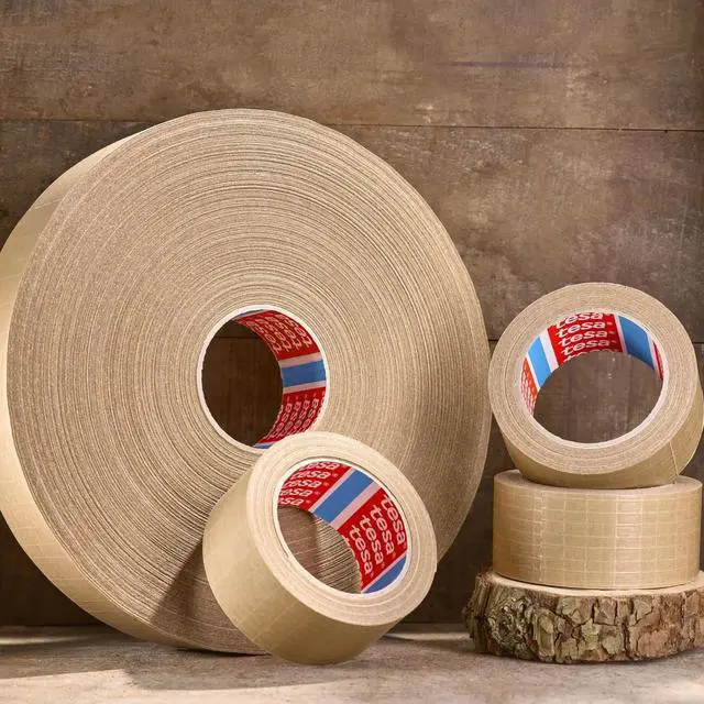 Alt view image 6 of 7 - tesa Reinforced Paper Packaging Tape [Self-Adhesive] (60013): 2 in. x 82 ft. (Brown)