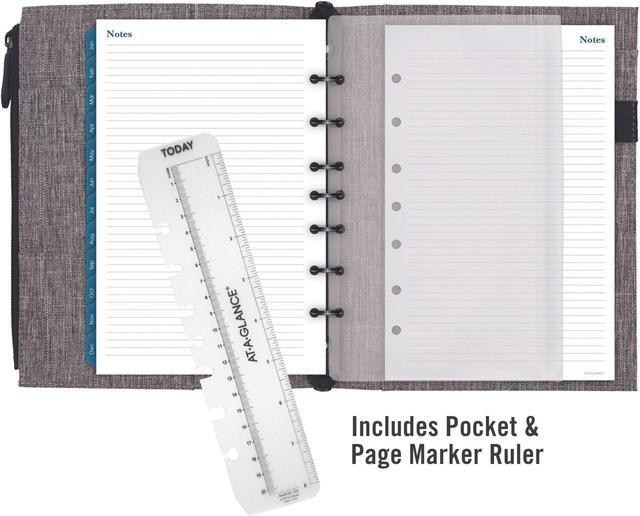 Alt view image 4 of 5 - At-A-Glance Chambray Planner Starter Set [Undated]: 5-1/2 in. x 8-1/2 in. (Grey)