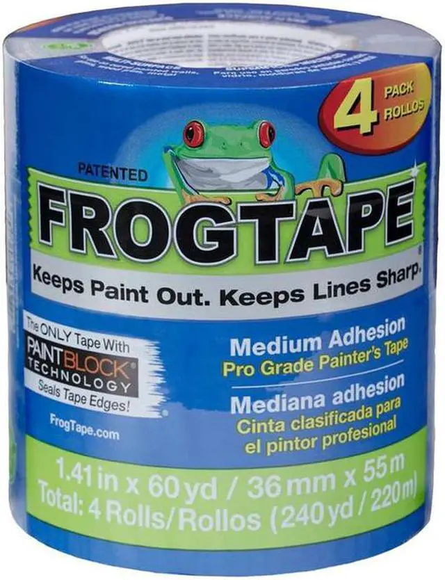 Alt view image 2 of 3 - FrogTape  Pro Grade Painters Tape [Medium Adhesion]: 0.94 in. x 60 yds. (Blue) *9-pack