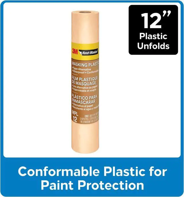 Alt view image 2 of 5 - 3M Hand-Masker Masking Plastic [Refill Roll]: 12 in. x 60 yds. (Semi-transparent)