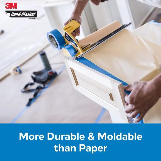 Alt view image 3 of 5 - 3M Hand-Masker Masking Plastic [Refill Roll]: 12 in. x 60 yds. (Semi-transparent)