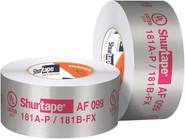 Alt view image 2 of 2 - Shurtape Aluminum Foil Tape [UL 181 A & B listed / Linered] (AF-099): 2-1/2 in. x 60 yds. (Silver Printed)