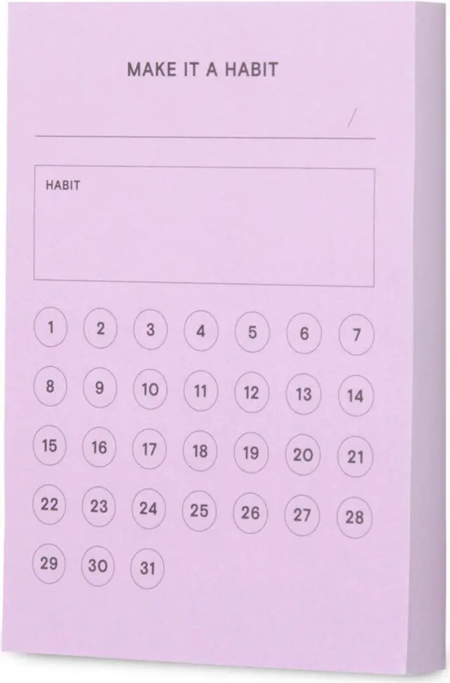 Alt view image 3 of 4 - Post-it Noted Habit Tracker Notes: 4 in. x 2.9 in. (Lilac) *100-sheets per pad / 1-pack