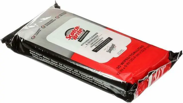 Alt view image 4 of 4 - Scotch-Brite Stainless Steel Hood Degreaser Wipes [with Scotchgard]: 1-Pack / 30 Wipes (White) *1-pack