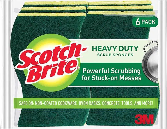 Alt view image 2 of 2 - Scotch-Brite Heavy Duty Scrub Sponges: 24-pack (Yellow and Green)