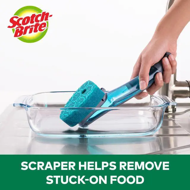 Alt view image 4 of 8 - Scotch-Brite Soap Control Scrub Dots Heavy Duty Dishwand: 1 Dishwand (Green)