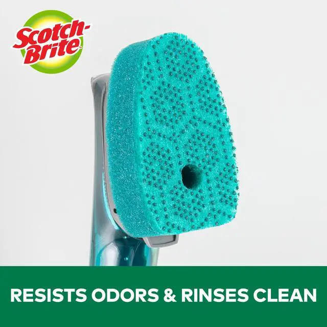 Alt view image 3 of 8 - Scotch-Brite Soap Control Scrub Dots Heavy Duty Dishwand: 1 Dishwand (Green)