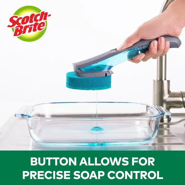 Alt view image 5 of 8 - Scotch-Brite Soap Control Scrub Dots Heavy Duty Dishwand: 1 Dishwand (Green)