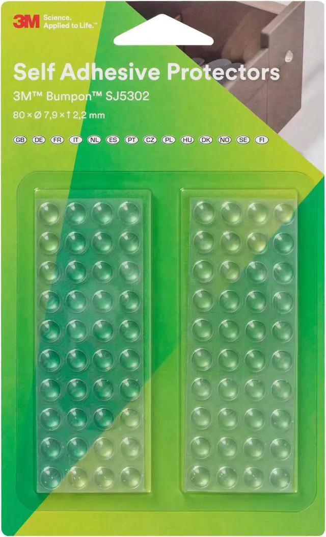 Main image of 3M Bumpon Self-Adhesive Protectors [Hemisphere]: 0.312 in. width x 0.085 in. thick (Clear) *retail-packaged