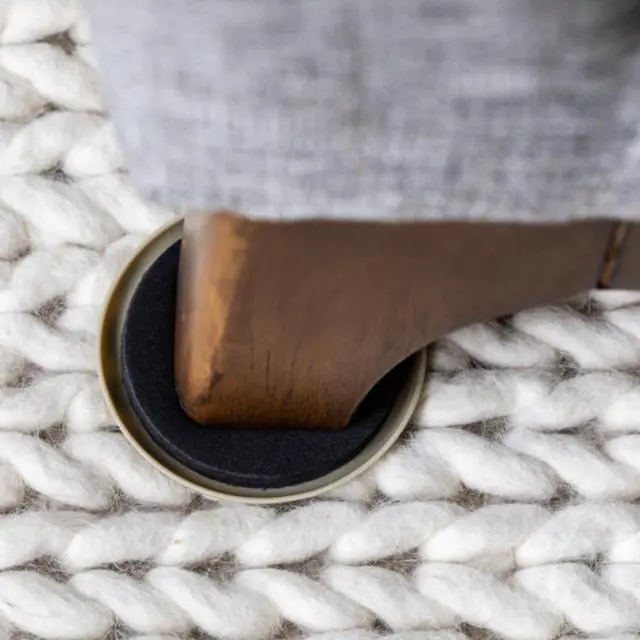 Alt view image 5 of 7 - Duck Brand Plastic Carpet Furniture Sliders: 3-1/2 in. diameter / 4-pack (Brown)