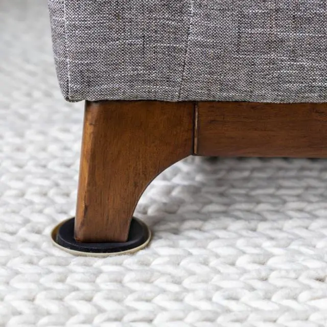 Alt view image 7 of 7 - Duck Brand Plastic Carpet Furniture Sliders: 3-1/2 in. diameter / 4-pack (Brown)