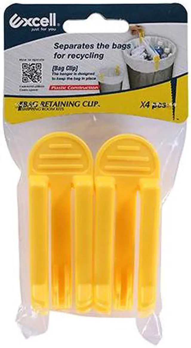 Main image of Excell Bag Retaining Clips (HP-23741YL): 4-pack (Yellow)