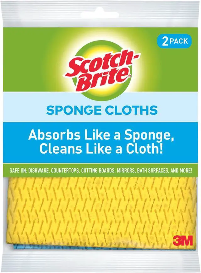 Alt view image 5 of 9 - 3M Scotch-Brite 7.8 In. x 6.8 In. Absorbent Cloth (2-Count) 9055