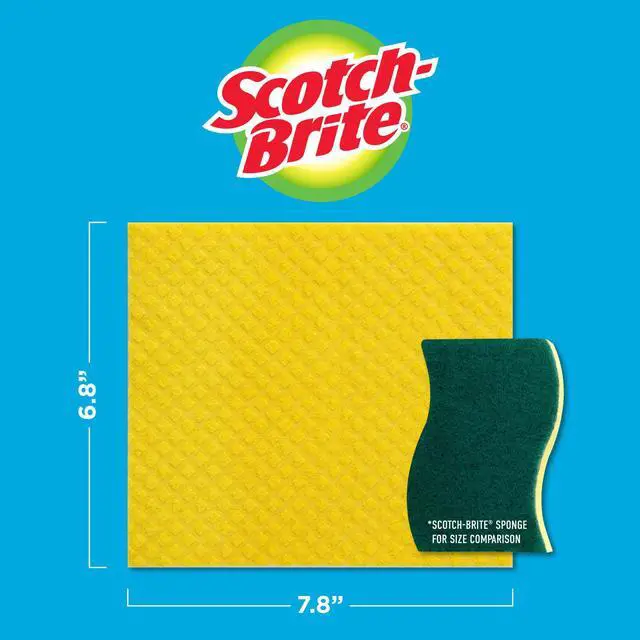 Alt view image 6 of 9 - 3M Scotch-Brite 7.8 In. x 6.8 In. Absorbent Cloth (2-Count) 9055