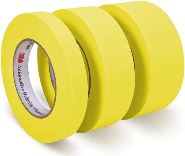 Alt view image 5 of 6 - 3M 06656 Crepe Paper Automotive Refinish Masking Tape 2 Inch, 1 Roll, Yellow