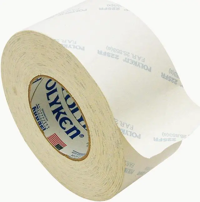 Alt view image 3 of 3 - Polyken 225FR Premium Flame Retardant Cargo Pit Duct Tape: 3 in x 60 yds. (White Printed) - OEM