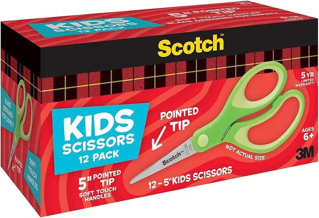 Alt view image 2 of 2 - Scotch Kid Scissors [Pointed Tip]: 1-pack (Green)