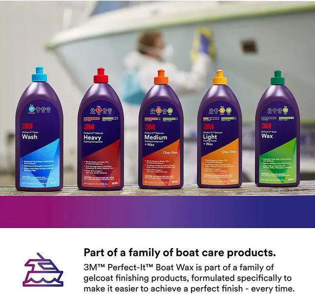 Alt view image 7 of 8 - 3M Perfect-It Gelcoat Heavy Cutting Compound, 36102, 1 Quart, Fiberglass Oxidation Remover for Boats and RVs