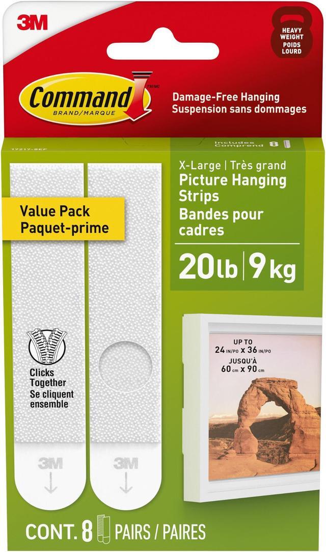 Alt view image 8 of 17 - Command 20 lb Picture Hanging Strips White 8 Pairs (17217-8ES)