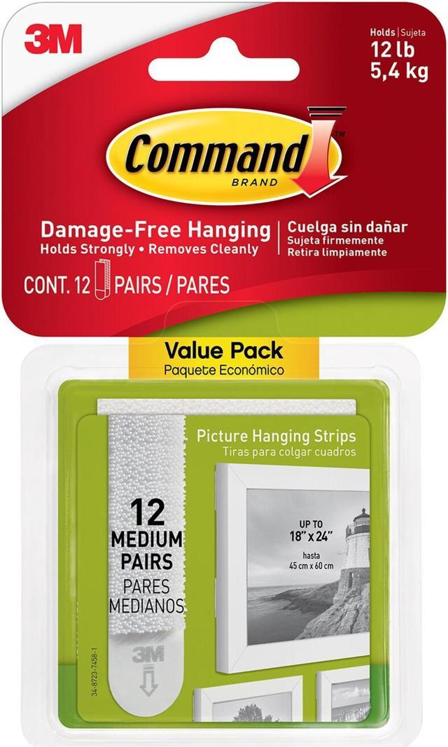 Alt view image 10 of 17 - Command 20 lb Picture Hanging Strips White 8 Pairs (17217-8ES)