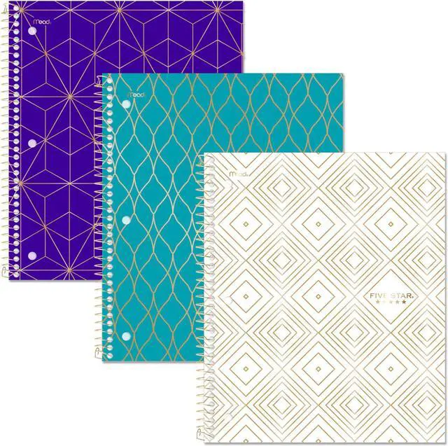 Alt view image 3 of 3 - Five Star 1-Subject Spiral Notebook [College Ruled]: 8-1/2 in. x 11 in. (White)