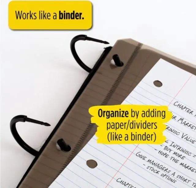 Alt view image 6 of 7 - Five Star Flex 1-1/2" Hybrid NoteBinder: 11-1/2 in. x 11-1/4 in. (Amethyst)