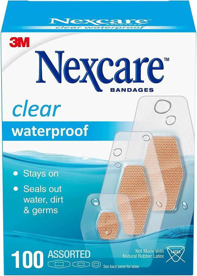Alt view image 3 of 7 - Nexcare Waterproof Bandages Family Pack, Assorted Sizes, Tan, 100 Count