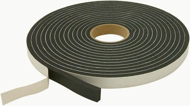 Alt view image 2 of 3 - JVCC Low-Density PVC Foam Tape [Single-Sided, Closed Cell] (SCF-01): 3/4 in. x 15 ft. x 3/4 in. thick (Black)