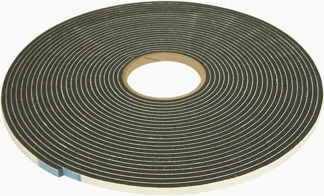 Main image of JVCC Low-Density PVC Foam Tape [Single-Sided, Closed Cell] (SCF-01): 1/2 in. x 50 ft. x 3/16 in. thick (Black)