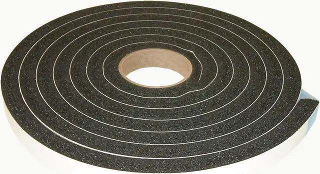 Main image of JVCC Low-Density PVC Foam Tape [Single-Sided, Closed Cell] (SCF-01): 3/4 in. x 15 ft. x 3/4 in. thick (Black)