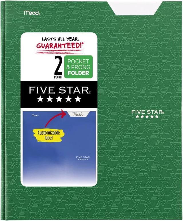 Main image of Five Star Pocket & Prong Paper Folder [Geometric Pattern]: 9 in. x 11 in. (Green) *1 folder