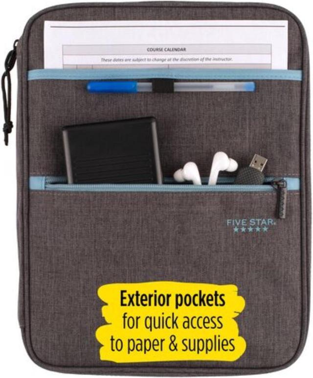 Alt view image 8 of 11 - five star zipper binder, 1 inch 3 ring binder, carry-all with internal pockets & dividers, assorted colors, color selected for you, 1 count (29092) , black - OEM