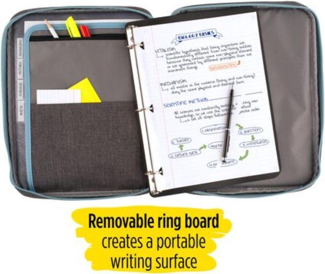 Alt view image 9 of 11 - five star zipper binder, 1 inch 3 ring binder, carry-all with internal pockets & dividers, assorted colors, color selected for you, 1 count (29092) , black - OEM