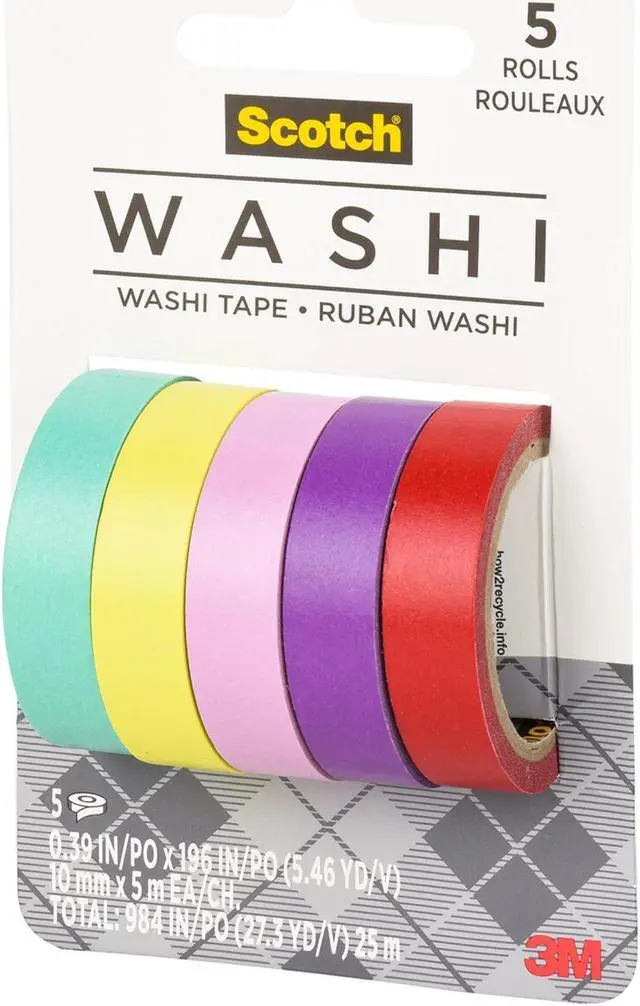 Alt view image 5 of 5 - Scotch Washi Tape [5-Pack]: 5-pack (Earth Design)