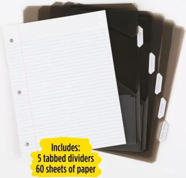 Alt view image 7 of 7 - Five Star Flex 1" Customizable Hybrid NoteBinder: 10-3/4 in. x 10-3/4 in. (Fire Red)